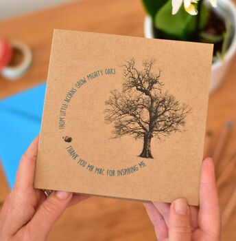 Personalised 'From Little Acorns' Thank You Card, 2 of 4