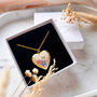 Forget Me Not Gold Heart Locket, thumbnail 2 of 6