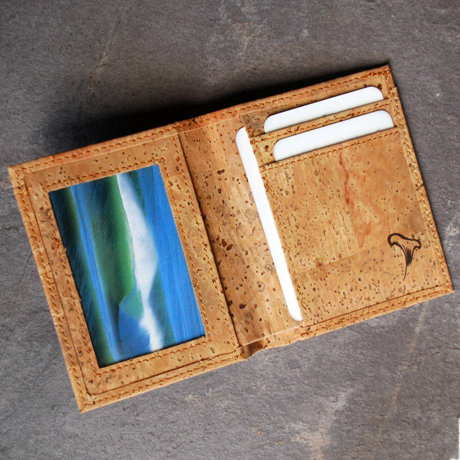 Men’s Cork Slimfold Wallet By Espresso Mushroom Company