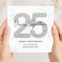 Silver Anniversary Card, 25th Anniversary Gold Card, thumbnail 1 of 2