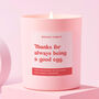 Thank You Gift Funny Soy Wax Candle Good Egg, thumbnail 1 of 2