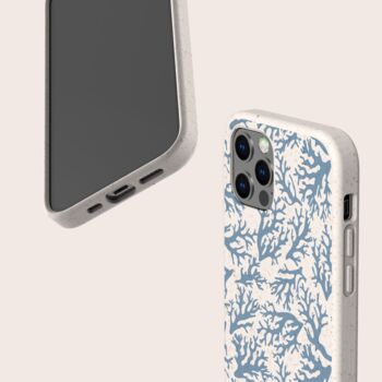 Blue Coral Biodegradable Phone Case, 5 of 8