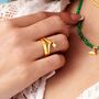 Shooting Star Charm Ring In Gold Vermeil, thumbnail 1 of 4