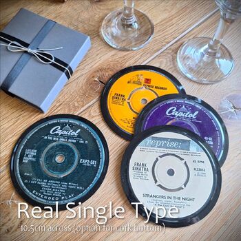 Vinyl Record Coaster Ft. Frank Sinatra, Nat 'King' Cole, Dean Martin, Sammy Davis Jnr, Brat Pack, 2 of 11