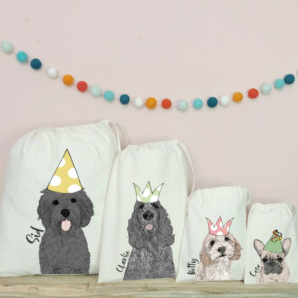 Personalised Dog Birthday Gift Bag By Pear Derbyshire