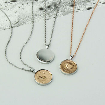 Personalised 70th Birthday Farthing Necklace, 5 of 10