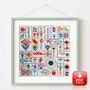 Flowery Folk Hand Embroidery Pattern Digital Product, thumbnail 1 of 8