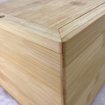 Personalised Bamboo Urn For Cremation Ashes Name And Icon Design, 12 of 12