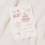 Pink Hand Drawn Wedding Save The Dates, thumbnail 1 of 4