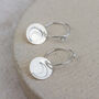 Sterling Silver Circle Crescent Moon Large Charm Hoops, thumbnail 1 of 3