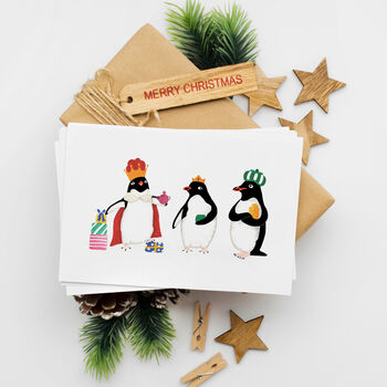 Silly Penguins Christmas Card Pack, 5 of 9