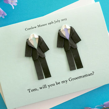 Will You Be My Groomsman? Proposal Wedding Card, 2 of 2