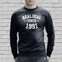 Personalised Real Deal Unisex Sweatshirt, thumbnail 4 of 5