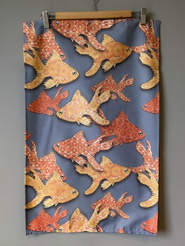 Goldfish Tea Towel | 100% Cotton | Made In England, 4 of 9