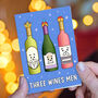 Funny Wine Christmas Card, thumbnail 3 of 3