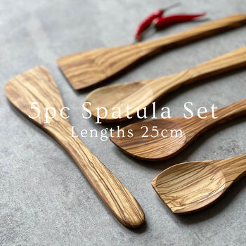 Olive Wood Spatula Or Utensil Set, 3 of 6