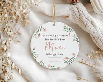 Personalised World's Best Mum, Mother's Day Ceramic Keepsake, 4 of 7