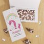 Unicorn Personalised Chocolate Gift Card, thumbnail 1 of 4