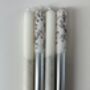 White And Silver Christmas Candles 'Ice Breaker', thumbnail 3 of 4