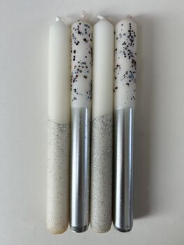 White And Silver Christmas Candles 'Ice Breaker', 3 of 4