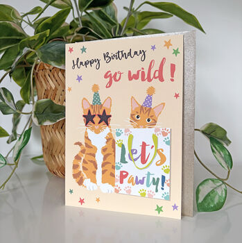 Monty And Rooster Go Wild Birthday Card, 2 of 3