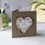 Personalised Wedding Wildflower Seed Heart Card, thumbnail 4 of 7