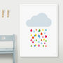 Multicoloured Rain Cloud Print, thumbnail 1 of 10