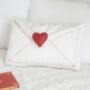 Love Letter Embroidered Boucle Cushion, thumbnail 2 of 4