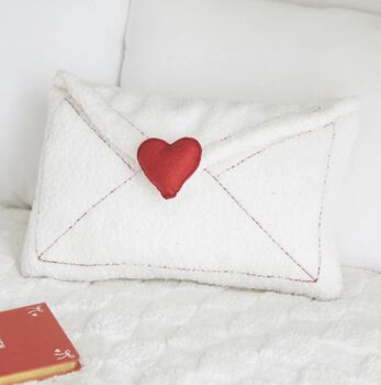 Love Letter Embroidered Boucle Cushion, 2 of 4