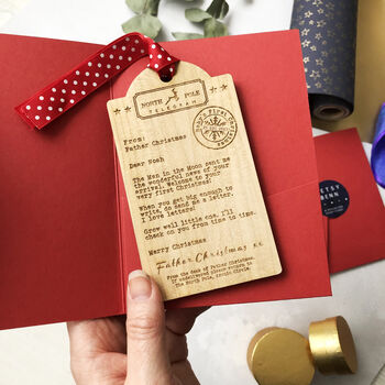 Bespoke Baby's First Christmas Wooden Tag Decoration, 5 of 7