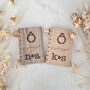 Personalised Wooden Engagement Card Modern Initials, thumbnail 4 of 11