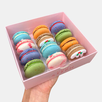 Christmas Macarons Box Of Twelve, 3 of 5