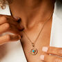 Throat Chakra Turquoise Gold Vermeil Necklace, thumbnail 1 of 10
