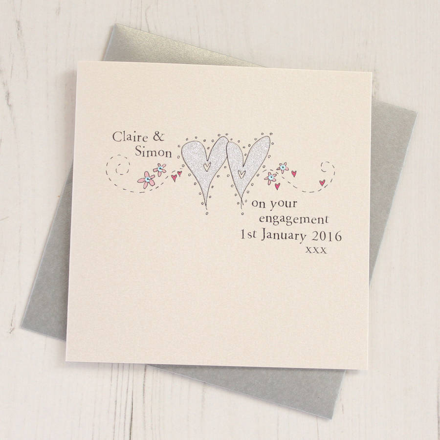 personalised sparkly engagement card by eggbert & daisy ...