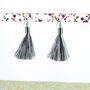 Silver Tinsel Party Earrings, thumbnail 3 of 4