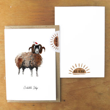 Christmas Swaldale Sheep Greetings Card, 2 of 6
