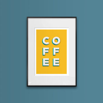 Coffee, Retro, Poster Print, 4 of 7