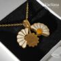 Personalized Open Daisy Pendant Necklace, thumbnail 3 of 10