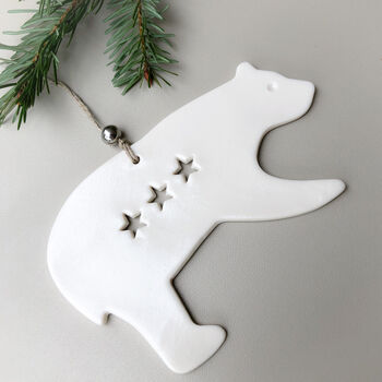Polar Bear Handmade Christmas Tree Decoration, 3 of 5