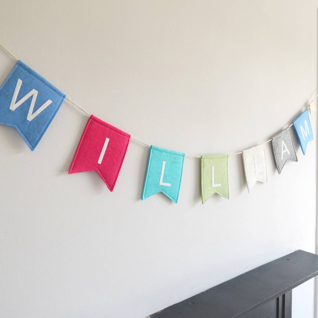 personalised felt bunting by jackie martin designs | notonthehighstreet.com