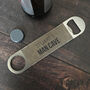 Personalised Man Cave Leather Style Bar Bottle Opener, thumbnail 1 of 1