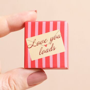 Tiny Matchbox Love You Ceramic Heart Token, 3 of 3