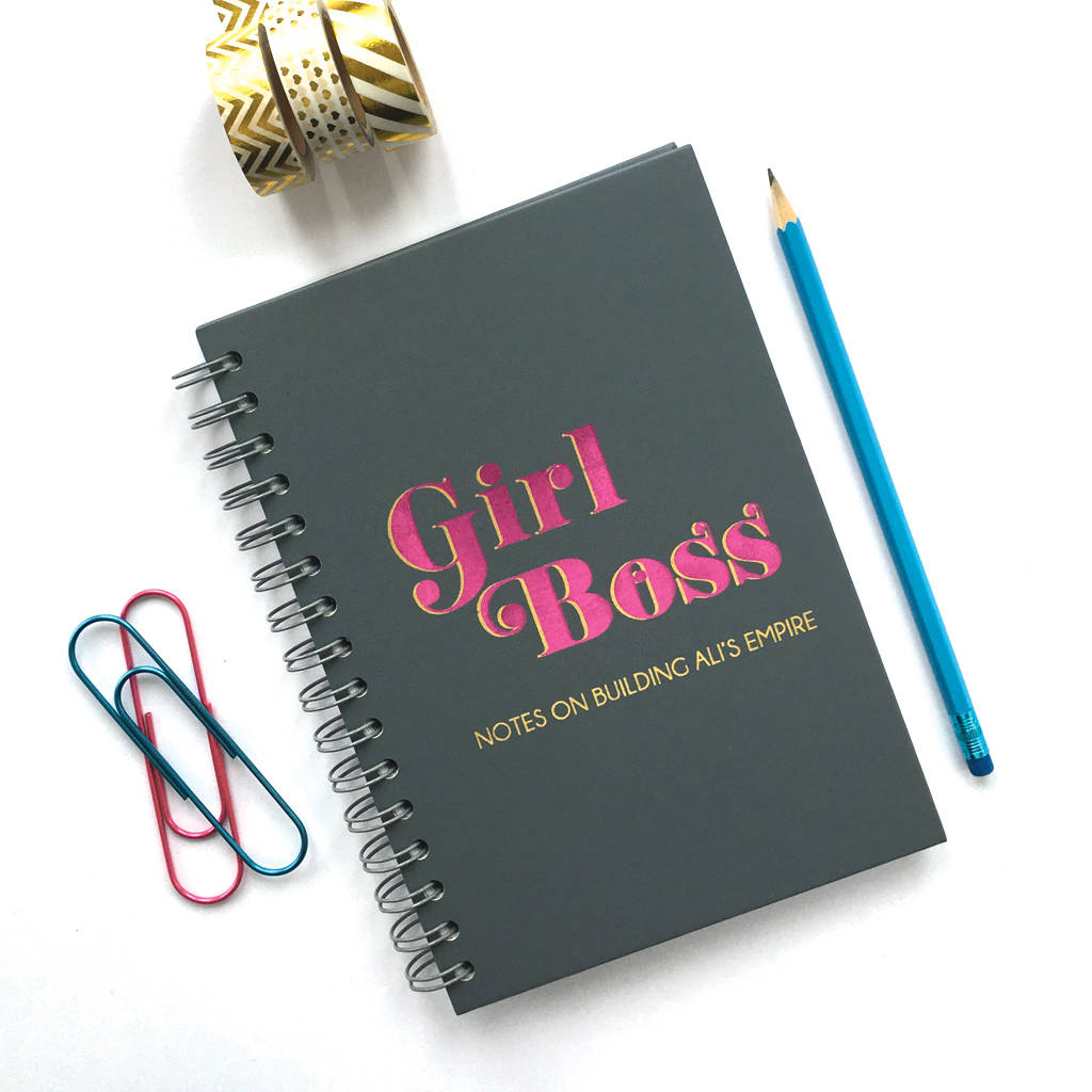personalised girl boss notebook by bettie confetti