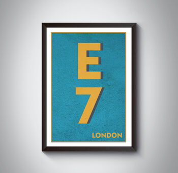 E7 Leytonstone, Stratford London Postcode Print, 6 of 10