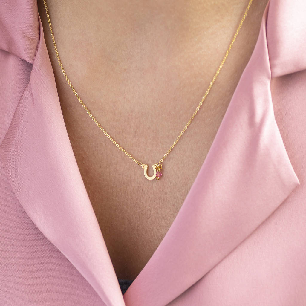 tiny horseshoe necklace