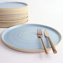 Cornflower Blue Ceramic Dinner Plate Stone, thumbnail 2 of 6