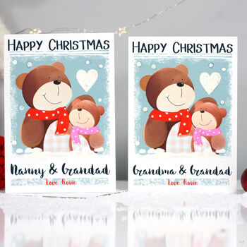 Personalised Bear Family Christmas Card, 8 of 10