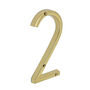 Brass Bee Premium House Numbers In Brass Five Inch, thumbnail 4 of 11