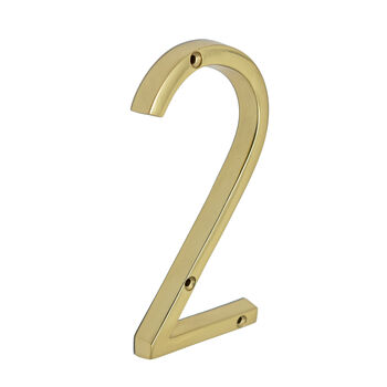 Brass Bee Premium House Numbers In Brass Five Inch, 4 of 11