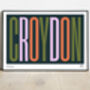Croydon Typographic Print, thumbnail 2 of 5